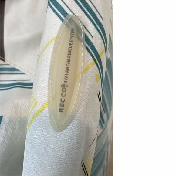 The North Face Womens White Yellow Teal Recco Snowboard Ski Jacket Size M - Picture 11 of 16